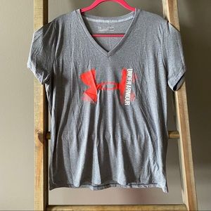 Under Armour Grey V-Neck Workout Top